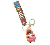 Capybara Porte-clé | Caricature amusante Capybara Keyring | Accessoires de clé de Capybara, sacs à bijoux pour bague de clé portable pour garçons et filles, A, Consulte la descripción
