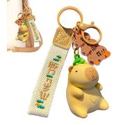 Capybara Porte-clés Capybara de dessin animé - Pendentif Capybara amusant de poupée jouant de la musique, porte-clés animal, porte-clés capybara créatif super mignon, porte-clés capybara animaux, Café