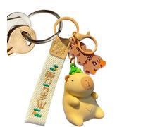 Capybara Porte-clés Capybara, design unique fait à la main, objet de collection, dessin animé, animal enchanteur, musical, super mignon, créatif, porte-clés Capybara, Café clair, Siehe Beschreibung