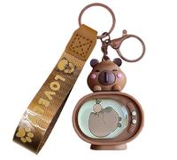 Capybara Porte-clés en forme d'animal Capybara en forme de télévision, adorable breloque de sac, accessoire de mode portable pour la maison, le studio, l'école, les voyages, Peut contenir des