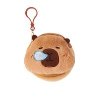 Capybara Porte-clés en peluche avec pendentif en forme d'animal en peluche mignon pour sac à dos, mini porte-clés doux Kawaii Capybara, porte-monnaie multifonctionnel, organisateur de cordon d'écouteu