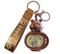 Capybara Porte-clés lumineux en forme d'animal | Pendentif en forme de TV - Charme de sac magicien, décoration d'intérieur pour salon, chambre à coucher, Petit sac à bandoulière en forme de poisson