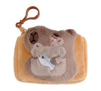Capybara Porte-monnaie - Pochette en forme d'animal mignon, petit portefeuille pour monnaie | Porte-monnaie doux sur le thème de Capybara Pochette compacte à fermeture éclair, adorable petit sac à