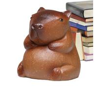 Capybara Purple Clay Tea Pet - Figurines en argile violette faites à la main, Thés décoratifs Compagnon | Little Drink Water Kung Fu Chinois TEEA Set, accessoire en céramique TeaA pour la décoration