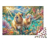 Capybara Puzzle 1000 Pièces pour Adults Et Enfants, Jeu De Défi Intellectuel Puzzles38x26cm/1000pcs