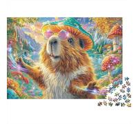 Capybara Puzzle 1000 Pièces, Puzzles Difficiles, Adaptés Aux Adultes Et Aux Enfants, Jeu De Défi Intellectuel 38x26cm/1000pcs