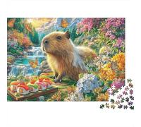 Capybara Puzzle 1000 Pièces, Puzzles Difficiles, Adaptés Aux Adultes Et Aux Enfants, Jeu De Défi Intellectuel 38x26cm/1000pcs