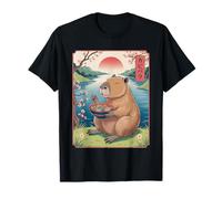 Capybara Ramen Kawaii Anime Graphic Japonais Vintage Capy T-Shirt