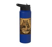Capybara Ramen Noodles Ukiyo-e Japanese Art Poster Stainless Steel Insulated Water Bottle
