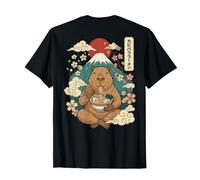 Capybara Ramens Nouilles Japonaises Kawaii (on Back) T-Shirt