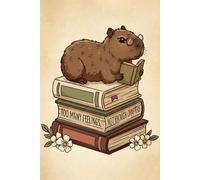 Capybara Reading Journal: Too Many Feelings, Not Enough Chapters: Book Log for Teens and Adults, Reading Tracking Pages with Easy Coloring Designs