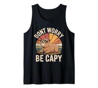 Capybara rétro avec inscription « Don't Worry Be Capy » pour hommes, garçons, enfants, femmes Débardeur