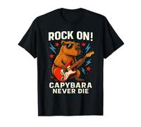 Capybara Rock on Joue à la Guitare, Design de Musique Animalier drôle T-Shirt