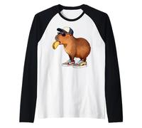 Capybara Rodents Kids Eating Taco Funny Capybaras Manche Raglan