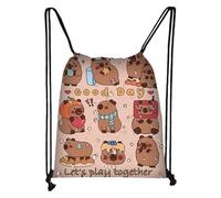 Capybara-Rucksack - Capybara Rucksack Für Den Schulgebrauch | Niedlicher Rucksacks Mit Kordelzug | Wasserdichter Drawstring Rucksacks Für Kinder, Frauen Und Männer, Fitnessstudio, , Schule Und R