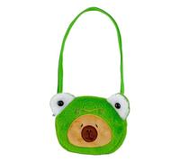 Capybara Sac à bandoulière sur le thème des animaux en peluche diagonale, joli sac à dos en peluche, sac en peluche réglable, portefeuille en forme d'animal pour clés, téléphones, pièces de monnaie