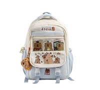 Capybara Sac à dos avec intérieur spacieux Sac d'école pour tous les jours, Bleu, Single bag, Bohème