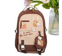Capybara Sac à dos - Sac à dos pour - Sac à dos élégant avec sangles réglables pour l'école, les voyages, les sorties à la plage, les week-ends, kaki, Refer to description