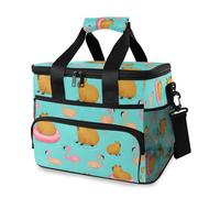 Capybara Sac isotherme pour pique-nique Motif flamant rose Grand sac isotherme pour plage, pique-nique, camping, voyage, homme et femme