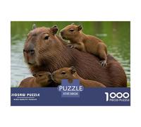 Capybara scène de Famille Carton De Haute Qualité Bords Lisses, Excellente Activité D’intérieur pour Le Jeu Seul Et Les Liens Familiaux 38x26cm/1000pcs