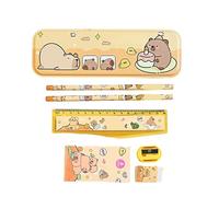 Capybara School Supplies - Pen Sharpener Station, Pencil Case With Zipper Closure, Canvas Pouch With Soft Texture, Organizer Styling Compact Feature, Study Tools For Kids, Classroom, Journaling