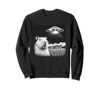 Capybara Selfie avec Alien UFO Drôle Capybara Sweatshirt
