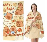 Capybara Serviette de Plage, Capybara Microfibre Serviette de Bain Séchage Rapide Serviettes de Piscine Serviett de Plage Légère Couverture de Plages Serviettes de Voyage pour Sauna, Plages, Piscine