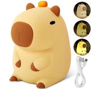 Capybara Silicone Veilleuse, Lampe Capybara pour bébé, Lampe d'allaitement à intensité variable avec 2 niveaux de luminosité, Lampe de chevet à Led pour chambre d'enfant, Cadeau