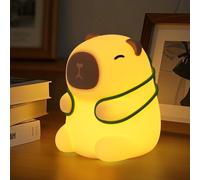 Capybara Soft Silicone Night Light With Dimmer And Timer, Portable Rechargeable Touch Lamp For Kids Room, Bedside Table, Bedroom Table Decoration