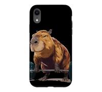 Capybara Sportif pour Les Amateurs de soulevé de Terre et Les Animaux de Gym Coque pour iPhone XR