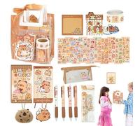 Capybara Stationery Set de papeterie mignon - Capybara To - Pour regarder la papeterie | Décoration de bureau, accessoires scolaires pour , sac à dos, carnet scolaire