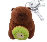 Capybara Stuffed Animal Keychain - pendentif peluche pour sacs à dos et sacs fourre-tout | Kawaii Soft Toy Charm pour et adultes | Aesthetic Gift Accessory For School Bags Ánd Keys