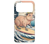 Capybara Surfing Funny Animal Ocean Wave Retro Japanese Coque pour iPhone 17 Pro Max