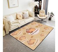 Capybara tapis de salon 100x150 cuisine balcon café kawaii Capybara tapis décoratif mignon Capybara tapis de salon animaux mignons thème chambre à coucher décoration noir tapis de sol intérieur