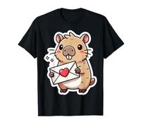 Capybara Tenant Une Lettre d'amour Saint-Valentin T-Shirt