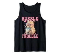 Capybara Thé au Lait Bubble Trouble Kawaii Japanese Boba Tea Débardeur
