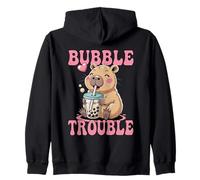Capybara Thé au Lait Bubble Trouble Kawaii Japanese Boba Tea Sweat à Capuche
