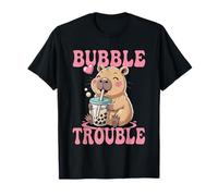 Capybara Thé au Lait Bubble Trouble Kawaii Japanese Boba Tea T-Shirt