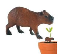 Capybara Toy Figurine - Modèle animal, petite statue Capybara, mini sculpture | Mini figure en sciences de l'éducation, collection de la faune, modèle pour le poisson-poisson aquarium à domicile en cl