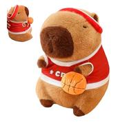 Capybara Toys - 23cm Cute Soft Cartoon Doll in Basketball Uniform | Stuffed Capybara Plush Toy for Kids and Girls | Home, Nursery, Cars, Tables, Offices, Cafes, Bookstores, Sofas, Bookshelves, Display