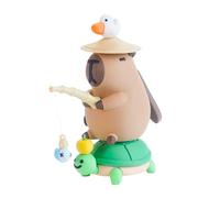 Capybara Toys - Petits jouets de pêche magnétiques - Figurines de bureau décoratives avec canard - Ornement Capybara pour adultes, enfants, filles, rebord de fenêtre, bureau, salon, chambre à coucher