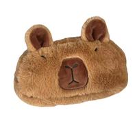 Capybara Trousse à Crayons Capybara en Peluche, Grand Rangement, Poche à Fermeture éclair, Sac esthétique pour Voyage, Cours, élèves, Adolescentes, Filles, Femmes