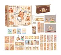 Capybara Trousse à crayons Capybara - Set de papeterie Capybaras Stationery | Multipurpose Adorable Writing Stationery | Fournitures d'apprentissage polyvalentes pour l'écriture, le dessin et la