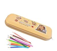 Capybara Trousse à crayons Capybara | Trousse à crayons de dessin animé - Grande trousse avec capacité pour , filles et papeterie portable, café, Voir description, Voir description