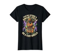 Capybara, tu ES Soit Un Gars Intelligent, Soit tu as Une Odeur de Pet T-Shirt Graphique avec Valeur, Femme, Noir, XL