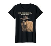 Capybara, tu ES Soit Un Gars Intelligent, Soit tu as Une Odeur de Pet T-Shirt Graphique avec Valeur, Femme, Noir, M