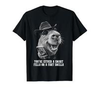 Capybara, tu ES Soit Un Gars Intelligent, Soit Un Pet, Une Odeur drôle T-Shirt Graphique avec Valeur, Homme, Noir, M