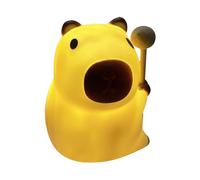 Capybara Veilleuse de dessin animé Capybara, lampe LED de 15,2 cm avec lueur douce, statue d'animal sensoriel, lampe de nuit mignonne avec design adorable, lumières d'intérieur pour chambre d'enfant