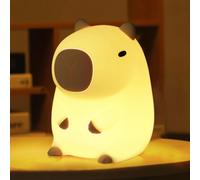 Capybara Veilleuse En Silicone - Jolie Lampe Capybara - 2 Niveaux De Luminosité - Minuterie De 20 Minutes - Décoration Pour Chambre D'enfant, Salon, Cadeau D'anniversaire Pour Garçons Et Filles