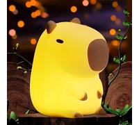 Capybara Veilleuse Enfant, Veilleuse Bébé Capybara avec Fonction de Gradation Tactile, Veilleuse LED Rechargeable, Kawaii Silicone Lampe AnimalièRe pour Chambre à Coucher, Chambre D'Enfant, Enfants